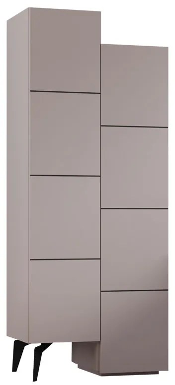 Ντουλάπι-στήλη Romane pakoworld μόκα 62.2x37.4x155.4εκ (1 τεμάχια)