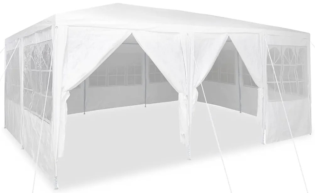 vidaXL Σκηνή Πάρτυ Λευκό 600 x 400 x 266 εκ Πολυαιθυλένιο