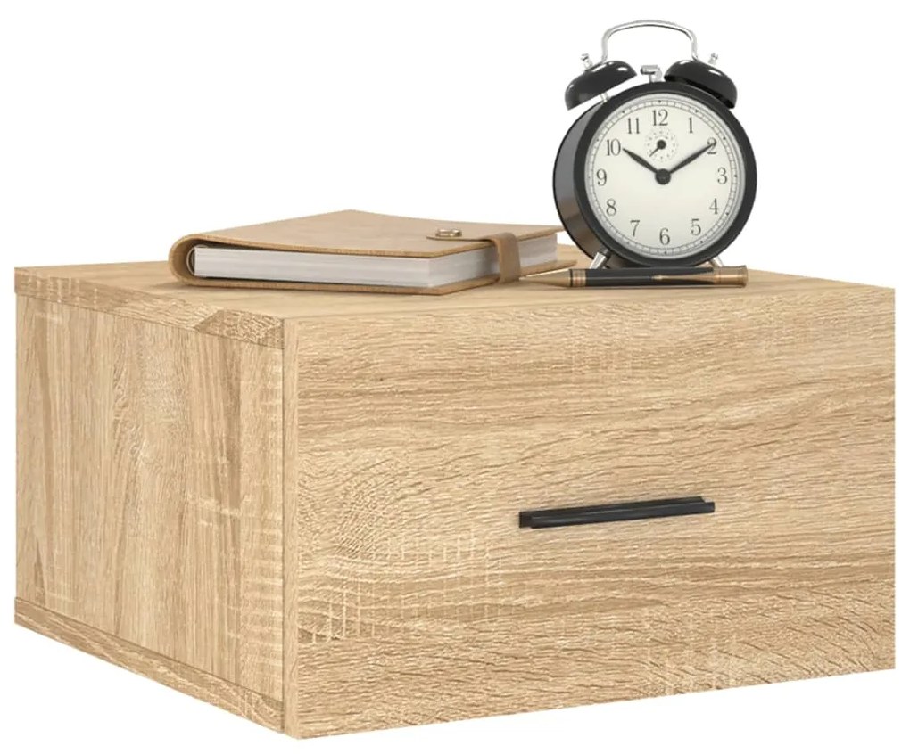 vidaXL Κομοδίνα Επιτοίχια Sonoma Δρυς 35 x 35 x 20 εκ.