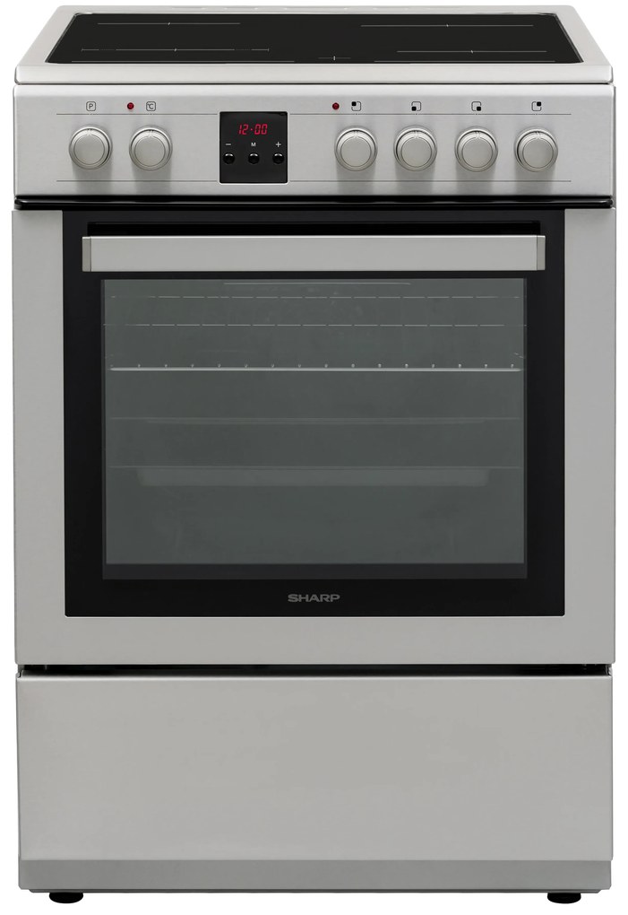 Sharp KF-76FVDD22IMK-CH Κουζίνα 65lt με Κεραμικές Εστίες Π60εκ. Inox