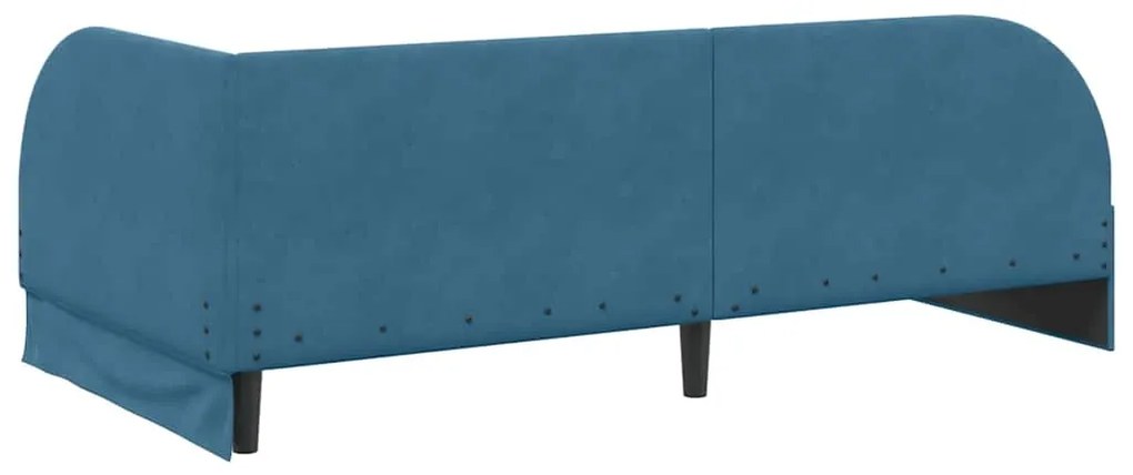 vidaXL Κρεβάτι Γωνίας με κεφαλάρι Μπλε 80 εκ x 200 εκ Βελούδο