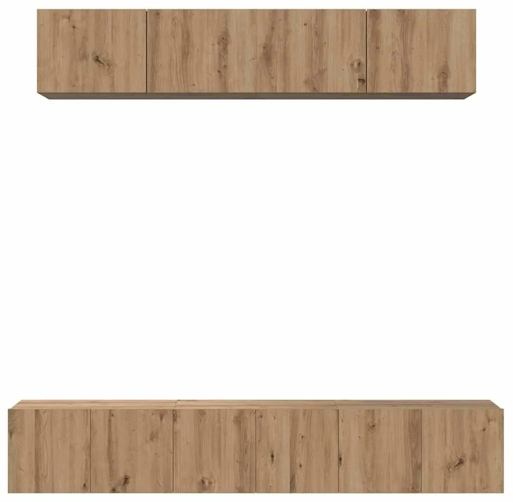vidaXL Σετ επίπλου τηλεόρασης 5 pcs Artisan Oak Επεξεργασμένο ξύλο