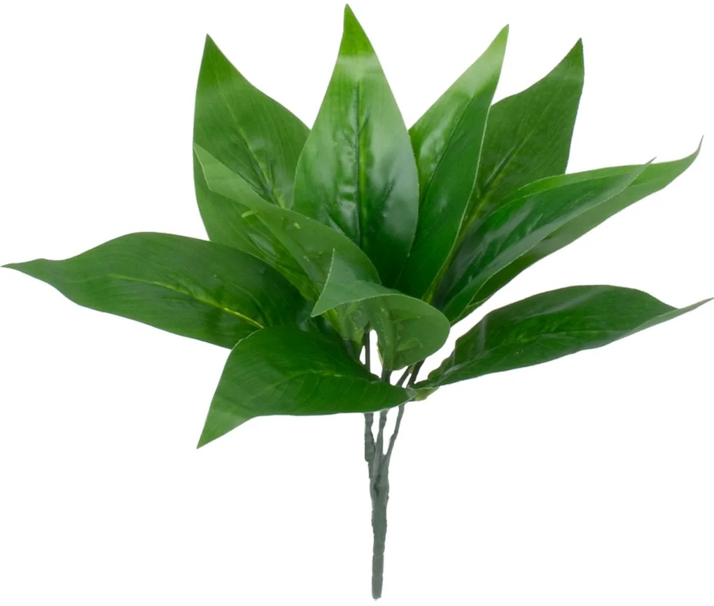 GloboStar® ARROW ROOT 78231 Τεχνητό Φυτό Αραρούτι - Μπουκέτο Διακοσμητικών Φυτών - Κλαδιών με Φύλλωμα Πράσινο Υ27cm