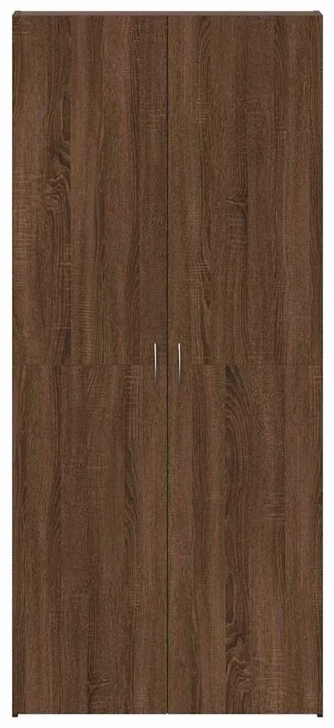 vidaXL Ντουλάπα Παπουτσιών Καφέ 80 x 35.5 x 180 εκ Επεξεργασμένο ξύλο