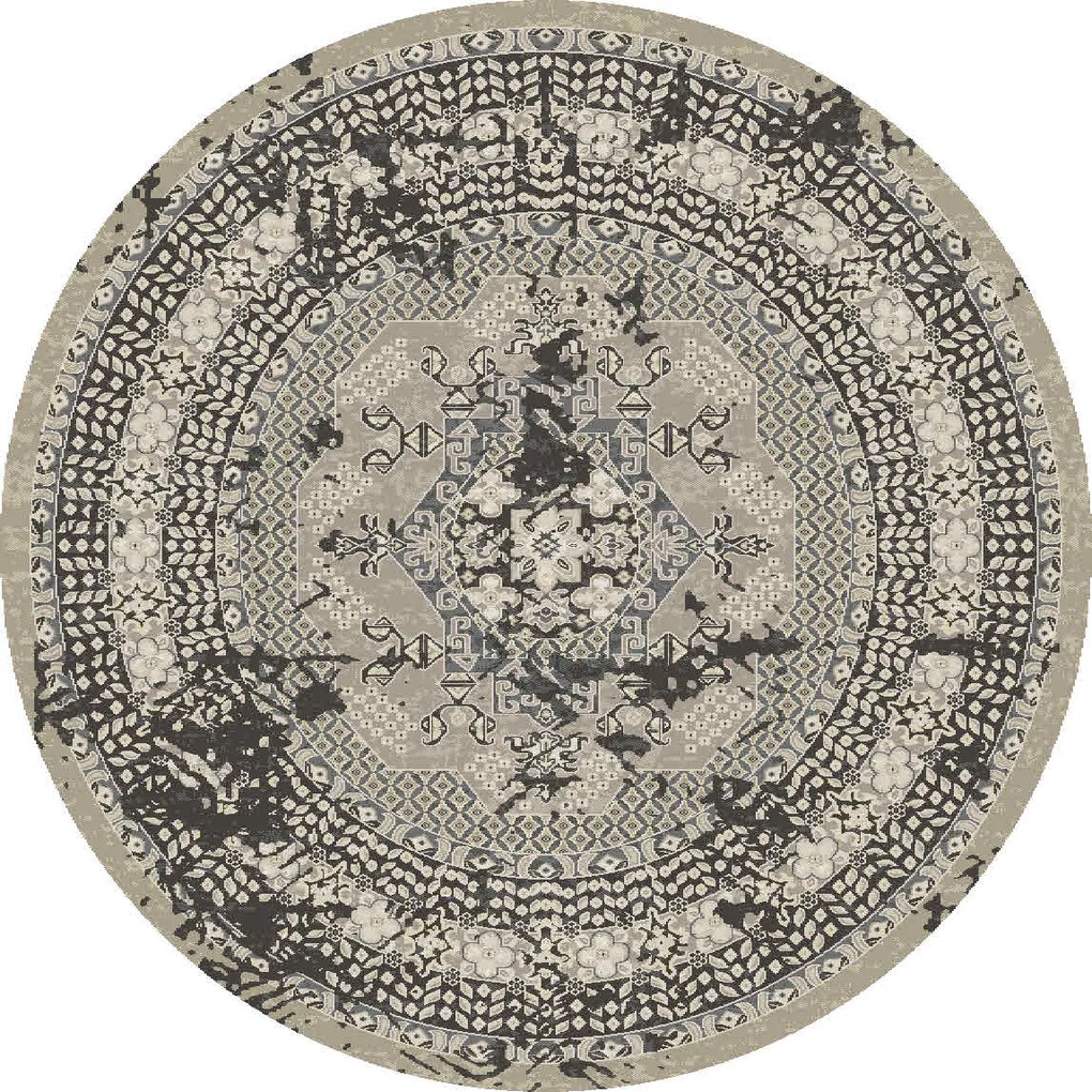ΧΑΛΙ VELVET 4437/Anthracite Beige - 133cm x 190cm - 2003471