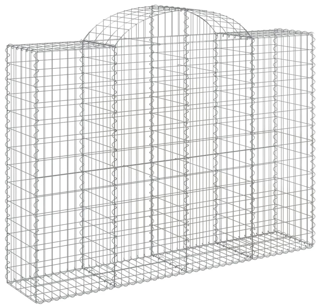 vidaXL Συρματοκιβώτια Τοξωτά 11 τεμ. 200x50x140/160 εκ. Γαλβαν. Ατσάλι