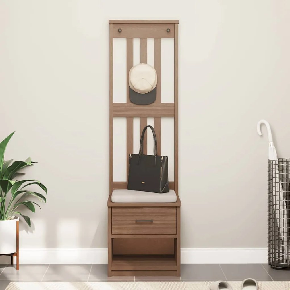 vidaXL Δέντρο χωλ "SANDNES" 45x40x159,5 εκ.Πεύκο μασίφ ξύλο