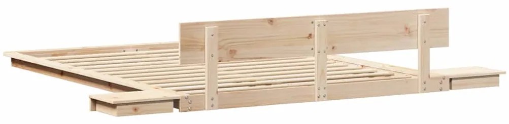 vidaXL Σκελετός Κρεβατιού με κεφαλάρι Καφέ 160 x 200 cm ξύλο