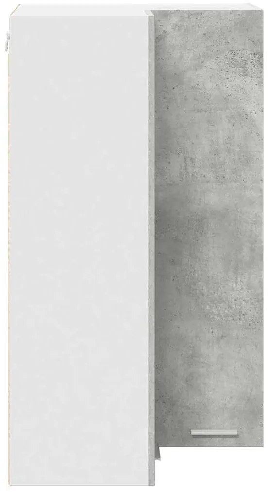 vidaXL Κρεμαστό ντουλάπι με αποθήκευση Riga Σκυρόδεμα Γκρι και Λευκό