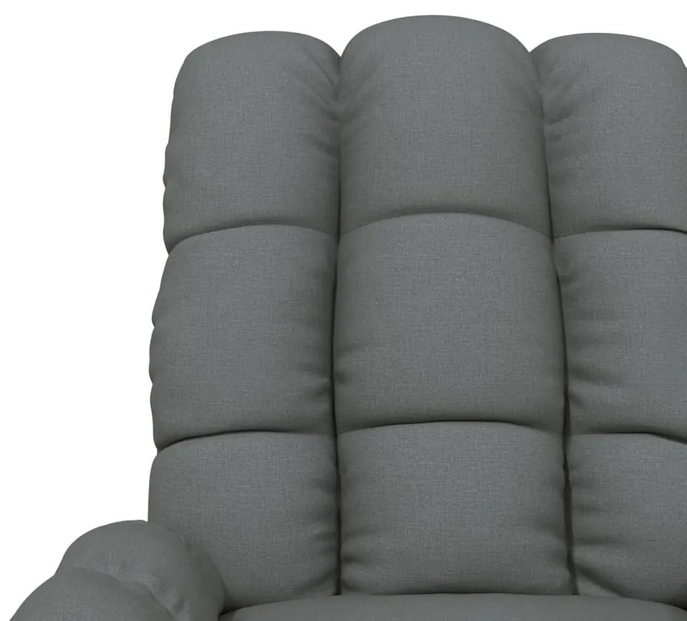 vidaXL Πολυθρόνα Ανακλινόμενη Σκούρο Γκρι Υφασμάτινη