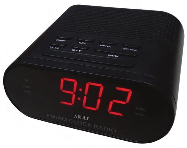 Akai CR002A-219 Ψηφιακό διπλό ράδιο ξυπνητήρι-14883-0219