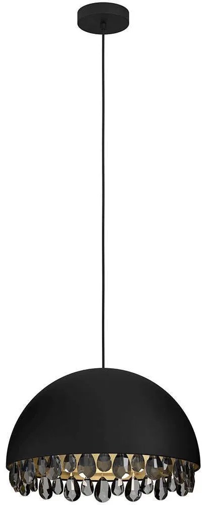 Φωτιστικό Οροφής Gaetano 2 39949 Φ45x150cm 1xE27 40W Black-Gold Eglo Steel,Glass