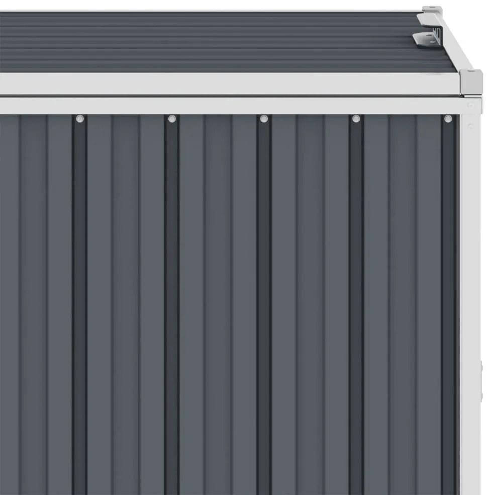 vidaXL Πλαίσιο Διπλό για Κάδους Γκρι 143 x 81 x 121 εκ. Ατσάλινο