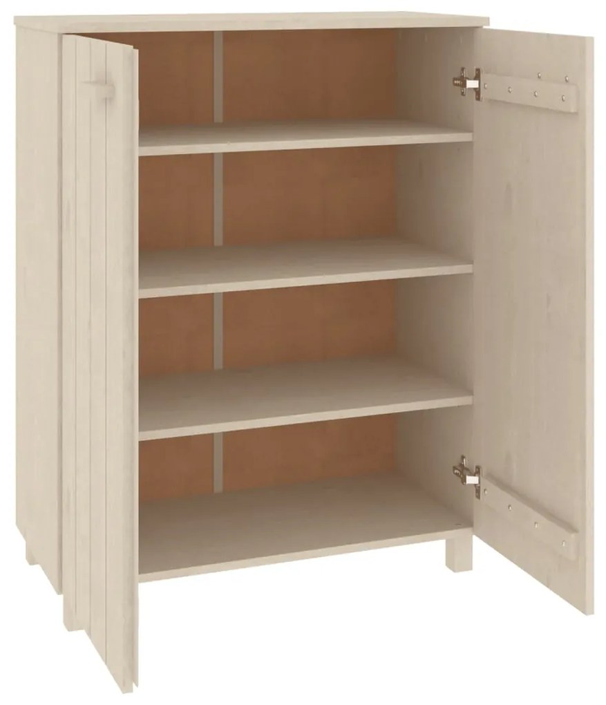 vidaXL Παπουτσοθήκη HAMAR Καφέ Μελί 85x40x108 εκ. Μασίφ Ξύλο Πεύκου