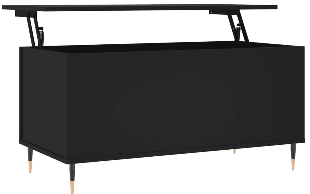 vidaXL Τραπεζάκι Σαλονιού Μαύρο 90x44,5x45 εκ. Επεξεργασμένο Ξύλο