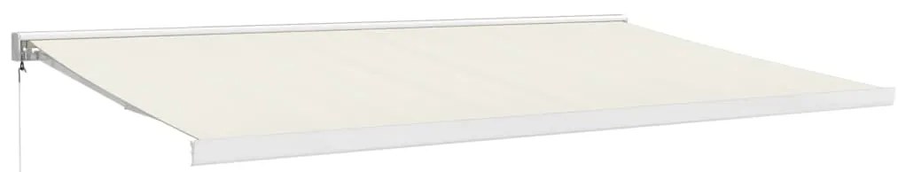 vidaXL Τέντα Πτυσσόμενη Κρεμ 5 x 3 μ. Ύφασμα και Αλουμίνιο