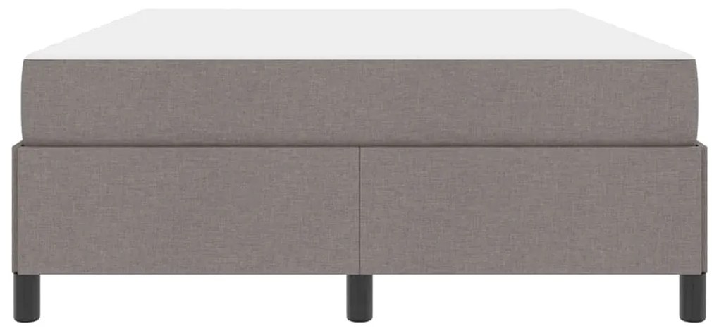 vidaXL Κρεβάτι με ελατήρια με στρώμα Taupe 140 x 190 cm ύφασμα