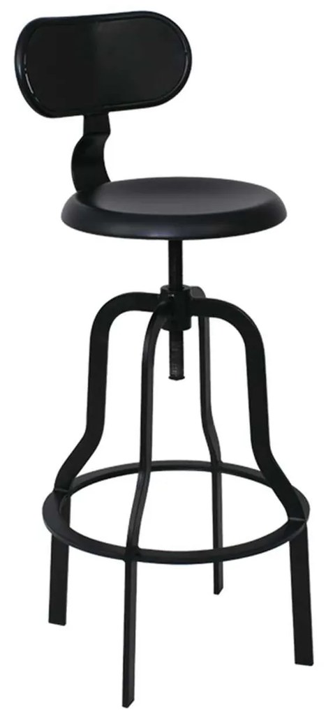 Σκαμπώ BAR BRUNO Μεταλλικό Μαύρο 43x50x67/91-82/106cm