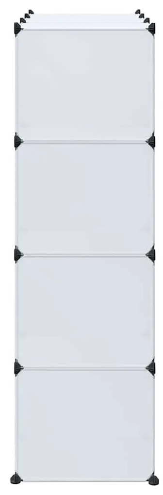 vidaXL Ντουλάπα Σπονδυλωτή 9 Τμήματα Άσπρη 109x36,5x143 εκ.