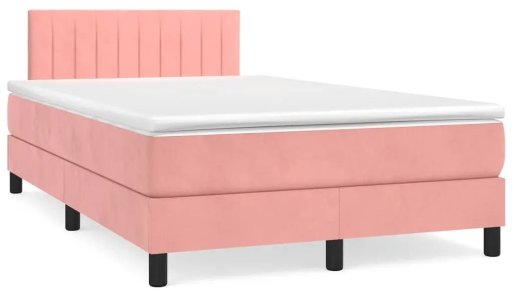 ΚΡΕΒΑΤΙ BOXSPRING ΜΕ ΣΤΡΩΜΑ ΡΟΖ 120X190 ΕΚ. ΒΕΛΟΥΔΙΝΟ 3269854