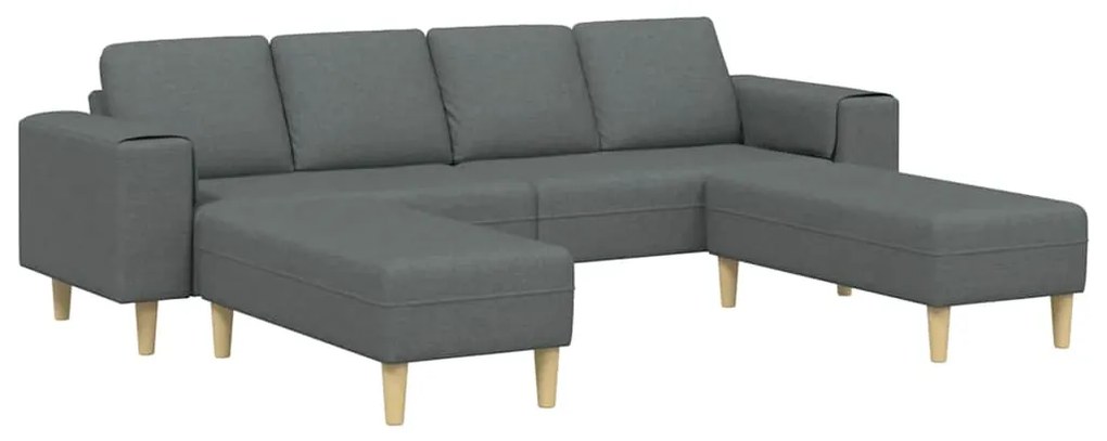 vidaXL Σετ Καναπέ 3 pcs Σκούρο γκρι ύφασμα
