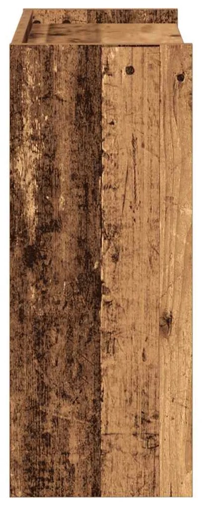 Ράφι παπουτσιών Παλιό ξύλο 60x25x62 cm Κατασκευασμένο ξύλο - Καφέ
