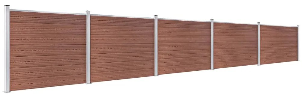 vidaXL Σετ Πάνελ Περίφραξης Καφέ 872 x 146 εκ. από WPC
