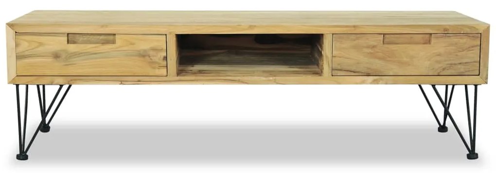 vidaXL Έπιπλο Τηλεόρασης 120 x 35 x 35 εκ. από Μασίφ Ξύλο Teak