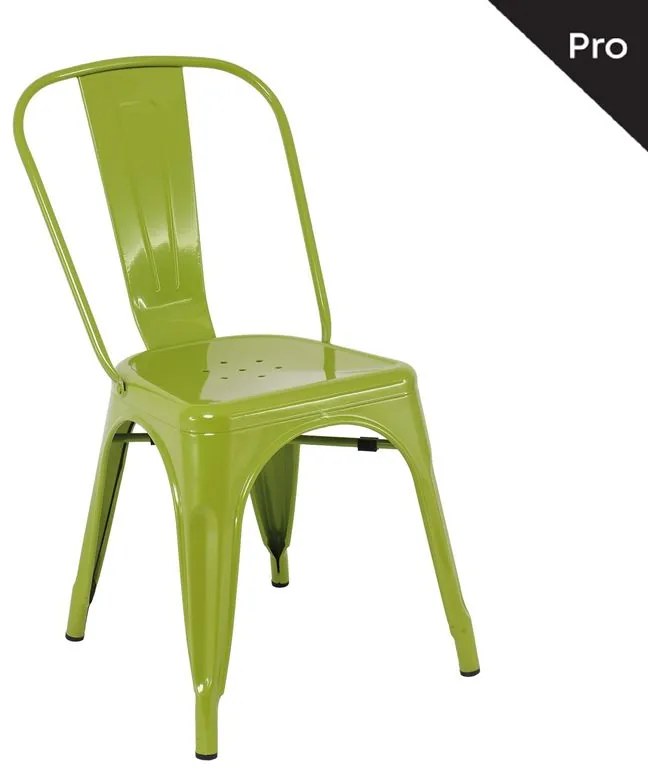 RELIX Καρέκλα Στοιβαζόμενη, Μέταλλο Βαφή Lime  44x49x84cm [-Πράσινο-] [-Μέταλλο-] Ε5191,31