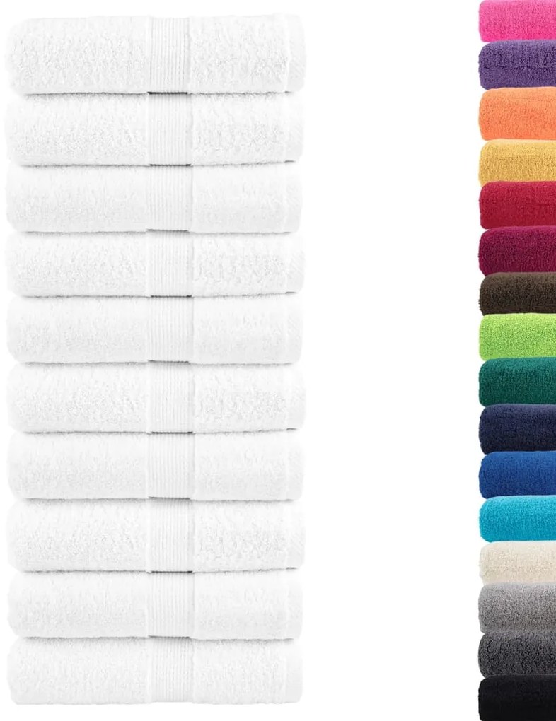 vidaXL Παντόφλες Premium SOLUND 50 τεμάχια Λευκές 30x30 εκ. 600 γρ./τ.μ.