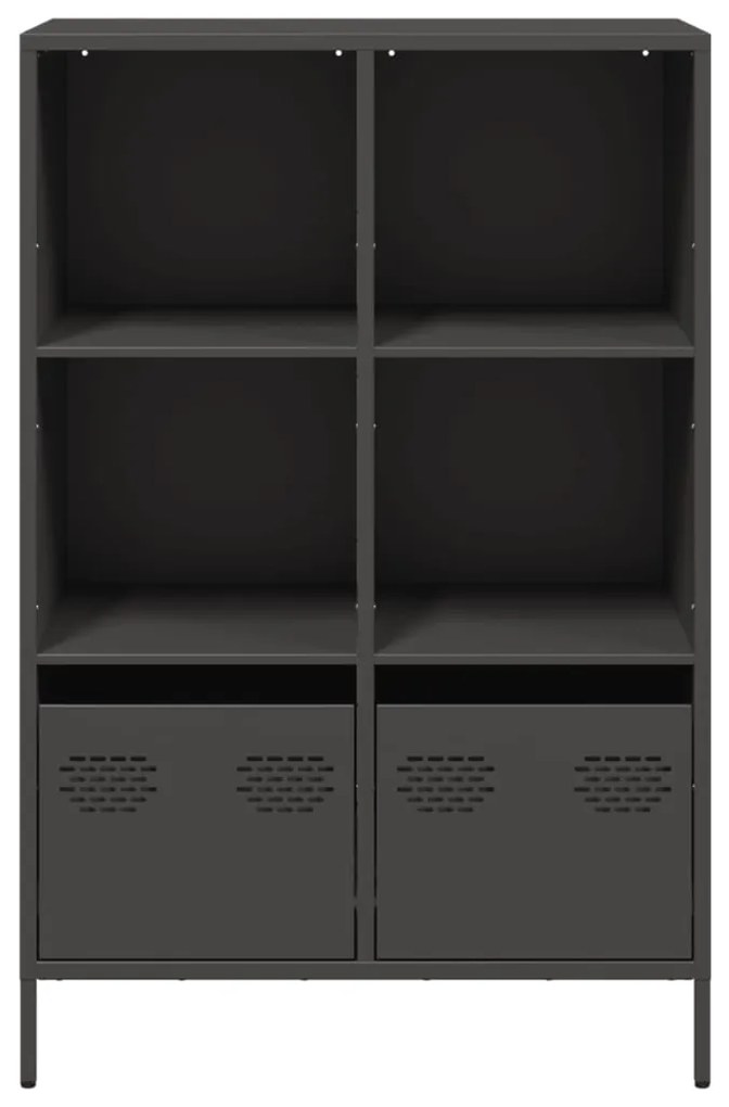 Ντουλάπι Μαύρο 68x39x103,5 εκ. από Χάλυβα - Μαύρο