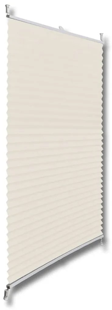vidaXL Σύστημα Σκίασης Πλισέ Κρεμ 90 x 125 εκ.