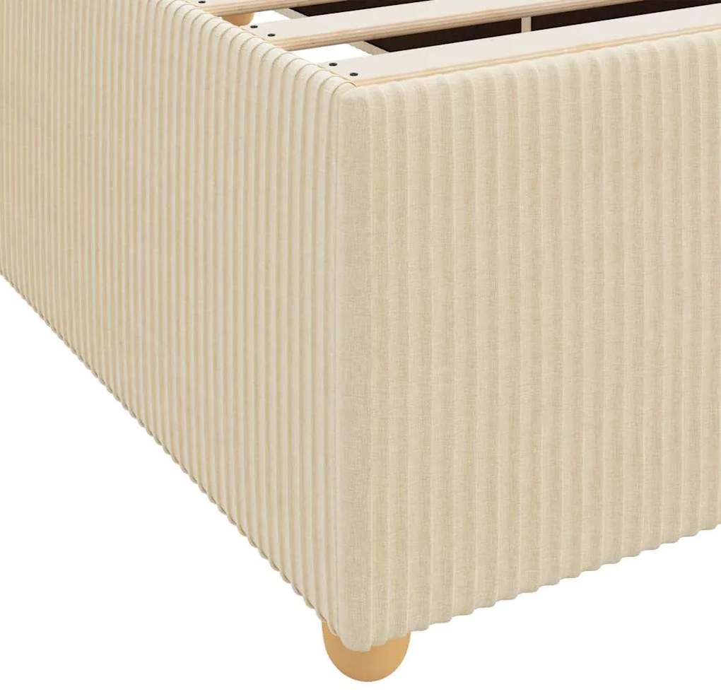 vidaXL Σκελετός Κρεβατιού Άλλο Κρεμ 160 x 200 cm ύφασμα
