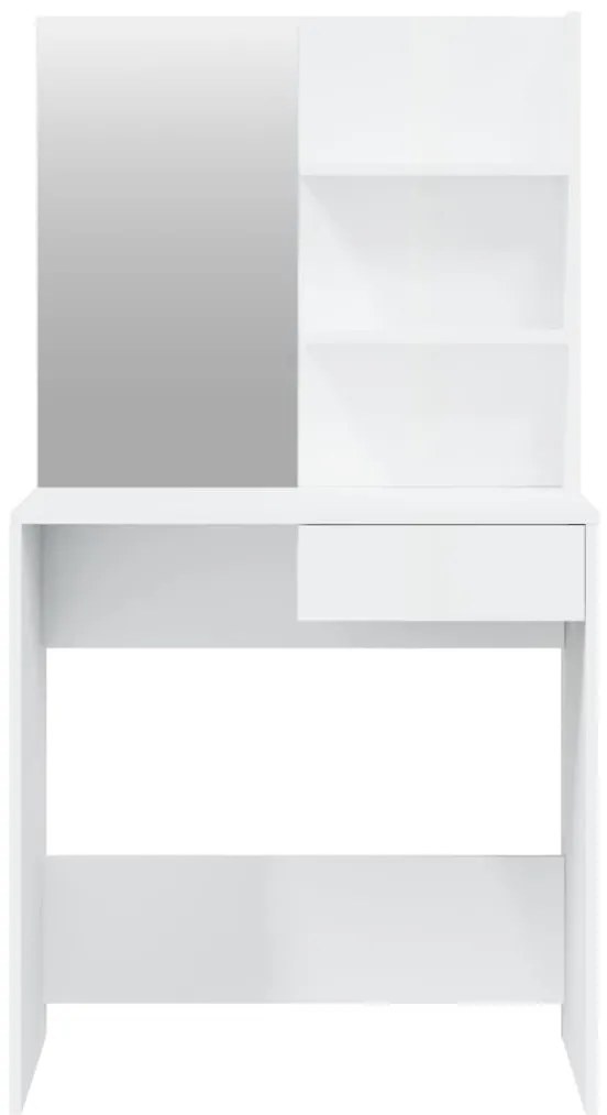 vidaXL Μπουντουάρ Σετ Γυαλιστερό Λευκό 74,5x40x141 εκ.