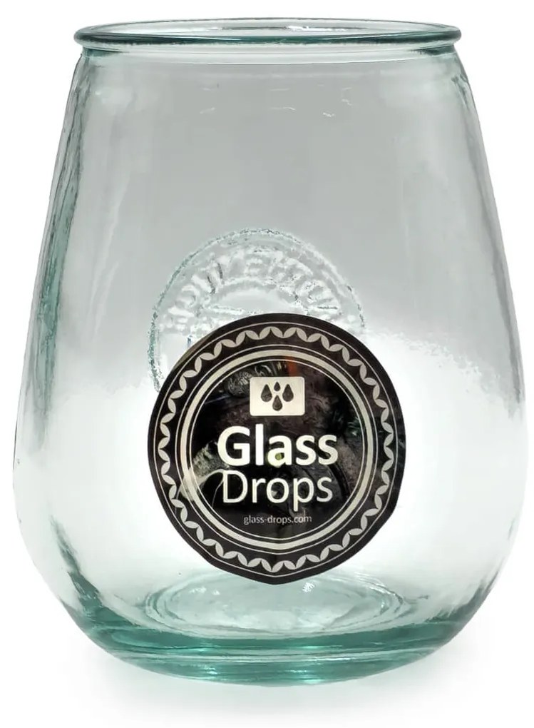 Ποτήρι Glass Drops Αuthentic (2168) Από ανακυκλωμένο γυαλί, Χωρητικότητας 650ml, Διαστάσεων Ø 11 x Υ 13 cm