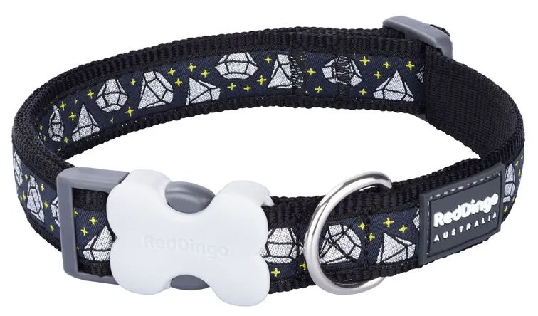 Κολλάρο Σκύλου Red Dingo STYLE DIAMOND Μαύρο 31-47 cm