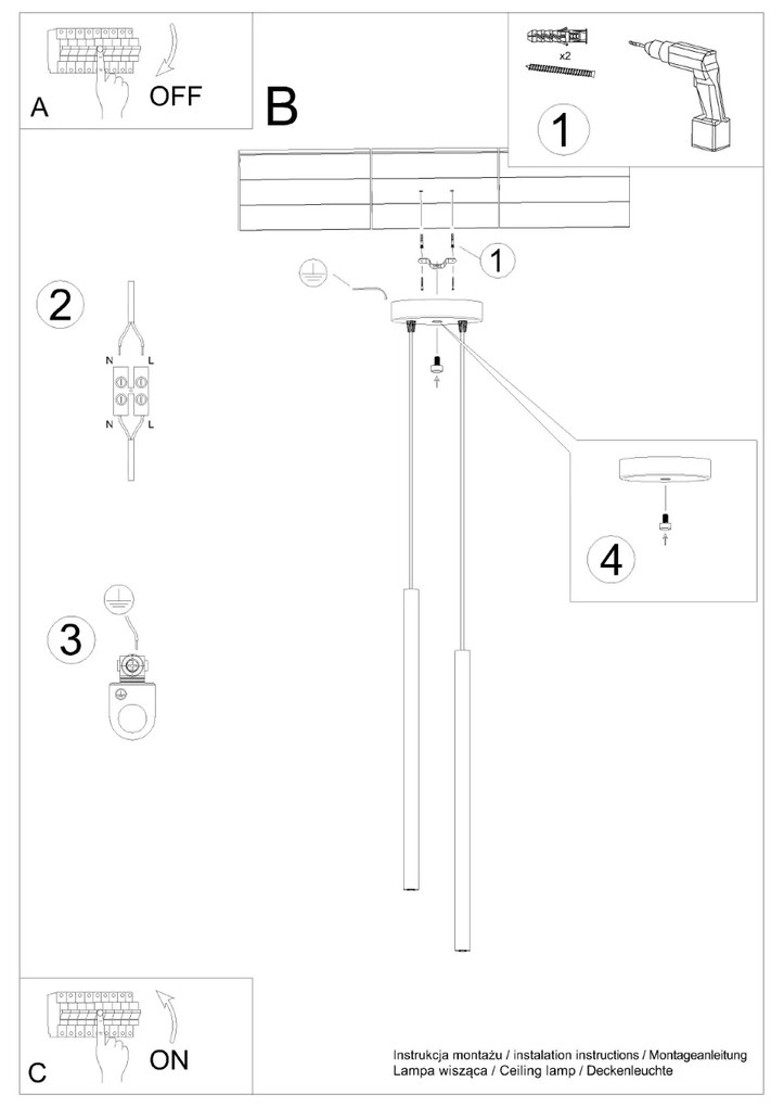 Sollux Κρεμαστό φωτιστικό PASTELO 2 μπεζ,ατσάλι,2xG9,max 8W LED,IP20