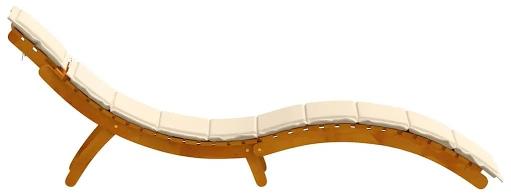 vidaXL Ξαπλώστρα 2 pcs Μπεζ 184 x 55 x 64 εκ Μασίφ ξύλο ακακίας
