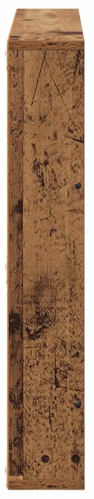 vidaXL Ράφι Περιοδικών με ράφι 2 pcs Παλιό ξύλο 80 x 12 x 70 εκ