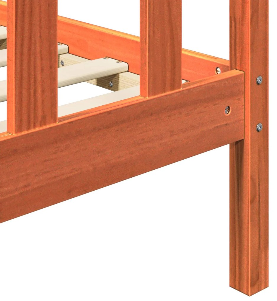 vidaXL Σκελετός Κρεβατιού με κεφαλάρι 2 pcs Κερωτό καφέ 180 x 200 cm