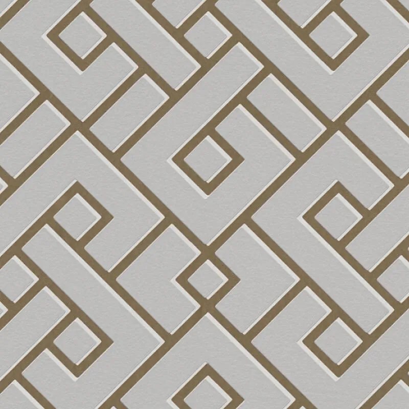 Ταπετσαρία Τοίχου Grid Κρεμ 379842 cm x 10.05 m