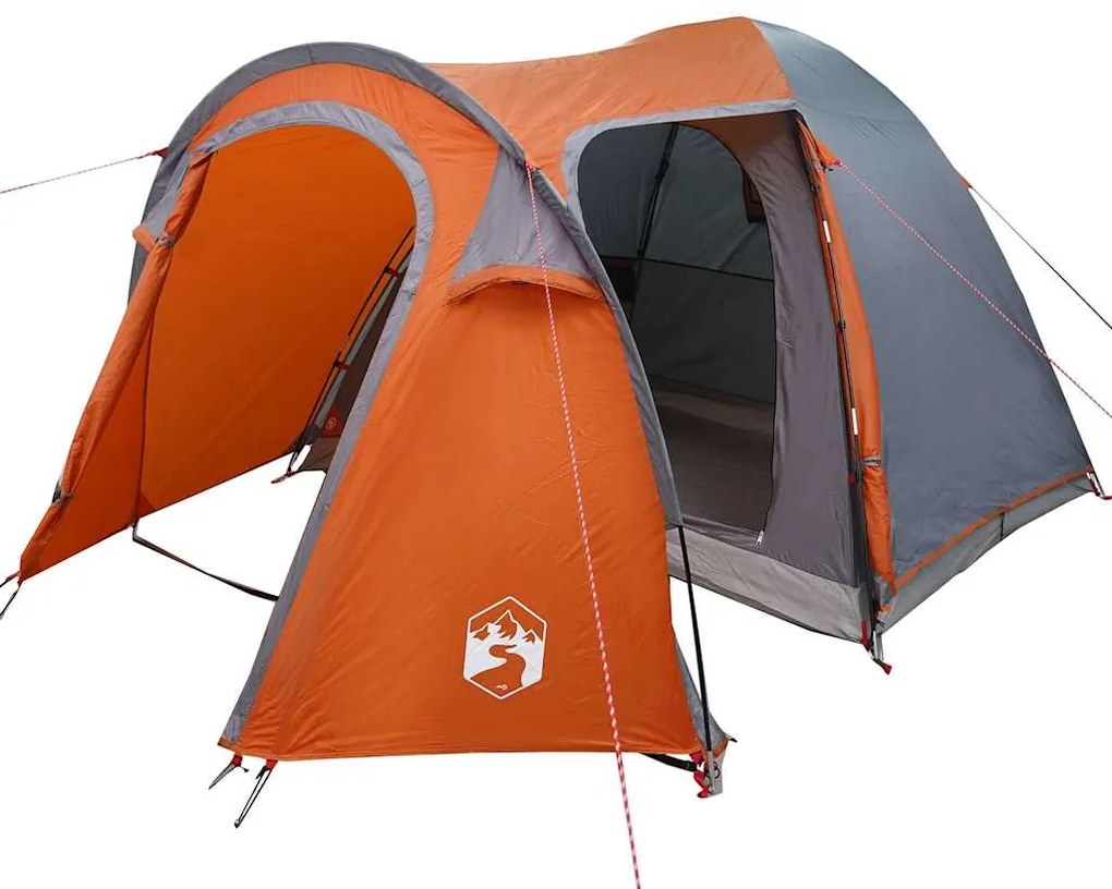 vidaXL Θόλος Τέντα με στέγη Γκρι και Πορτοκαλί 384 x 254 x 170 εκ.