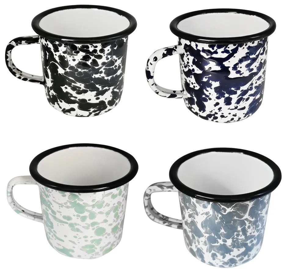 Artekko Artekko Mug Πολύχρωμες Μεταλλικές Κούπες (12x9x9)cm 4pcs 742-2309