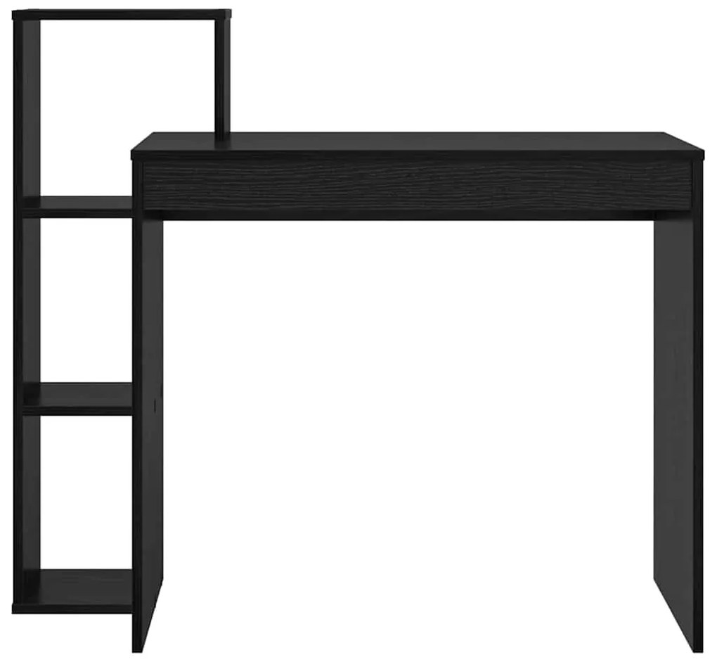 vidaXL Γραφείο με ράφι Μαύρη δρυς 100 x 40 x 90 cm Επεξεργασμένο ξύλο