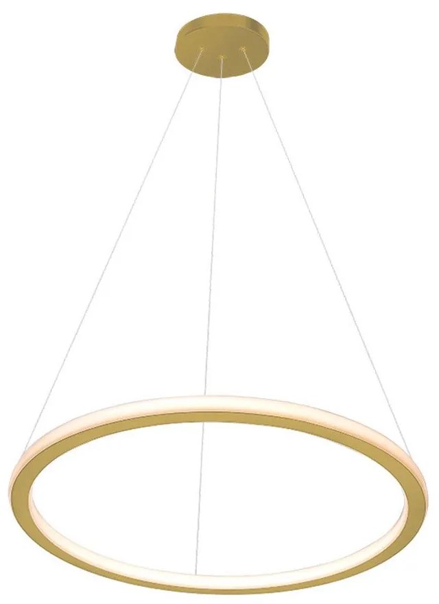 Φωτιστικό Οροφής Κρεμαστό 01381-04 46W LED 3000K 3680Lm D60cm Gold Luma