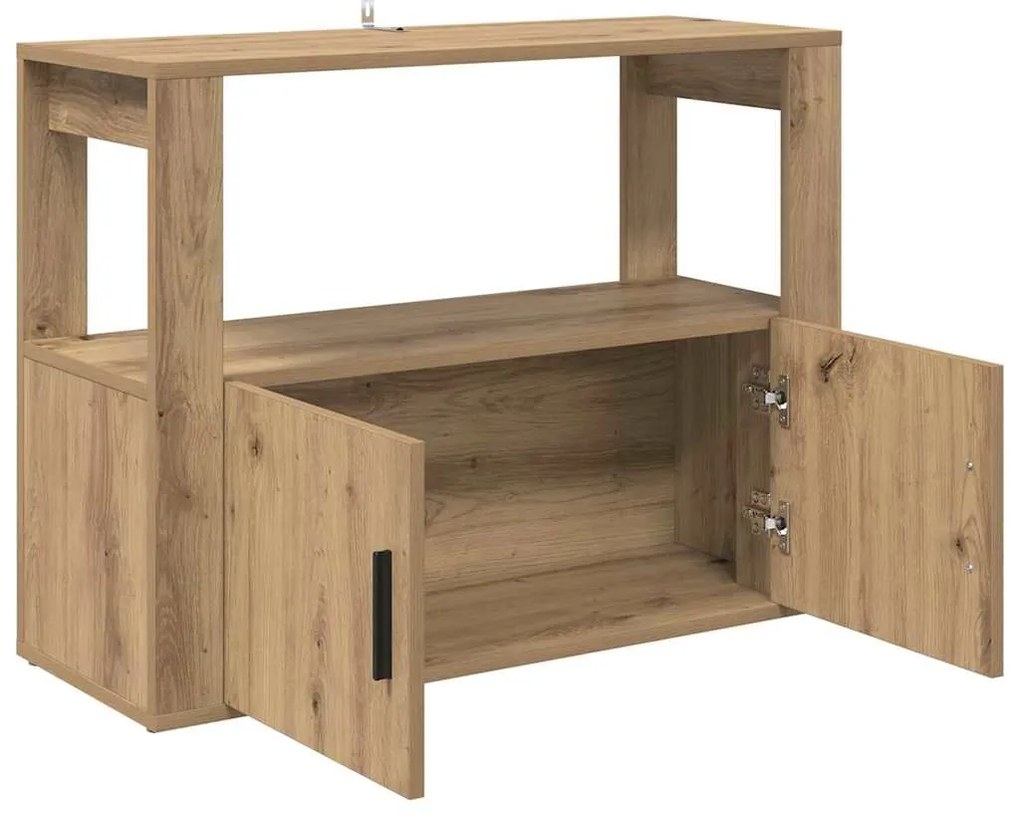 vidaXL Πλαϊνό γραφείο artisan δρυς 80 x 30 x 60 cm Επεξεργασμένο ξύλο