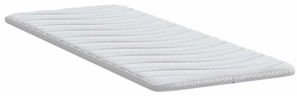 vidaXL Στρώμα επικάλυψης Λευκό 140 x 200 x 5.5 εκ Υφασμα Πλεκτό