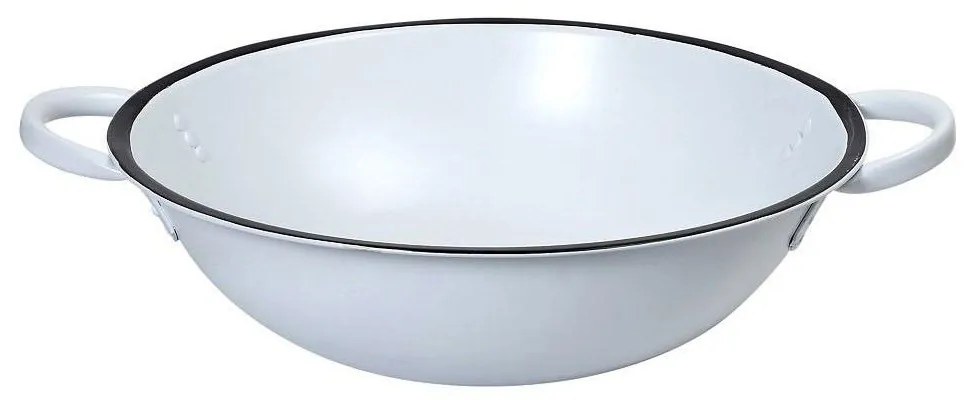Μπωλ Μεταλλικό Με Λαβές EMA105 D47,5cm White-Black Espiel Zinc
