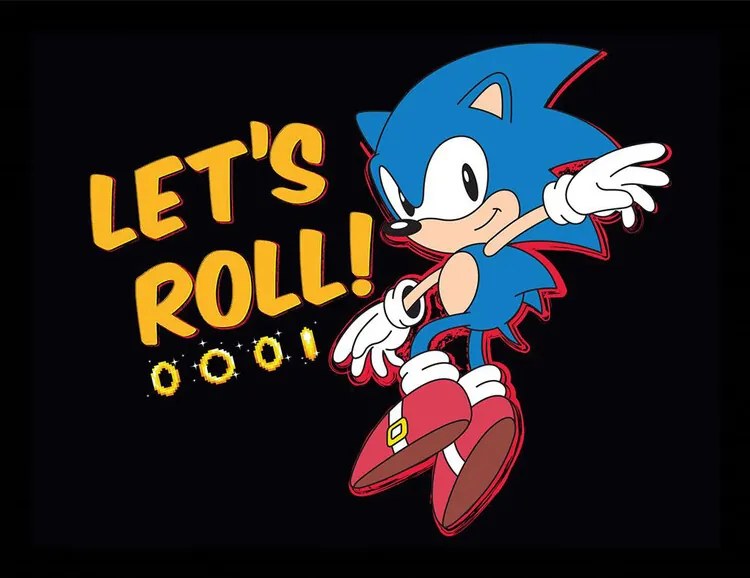 Κορνιζαρισμένη αφίσα Sonic the Hedgehog - Let's Roll