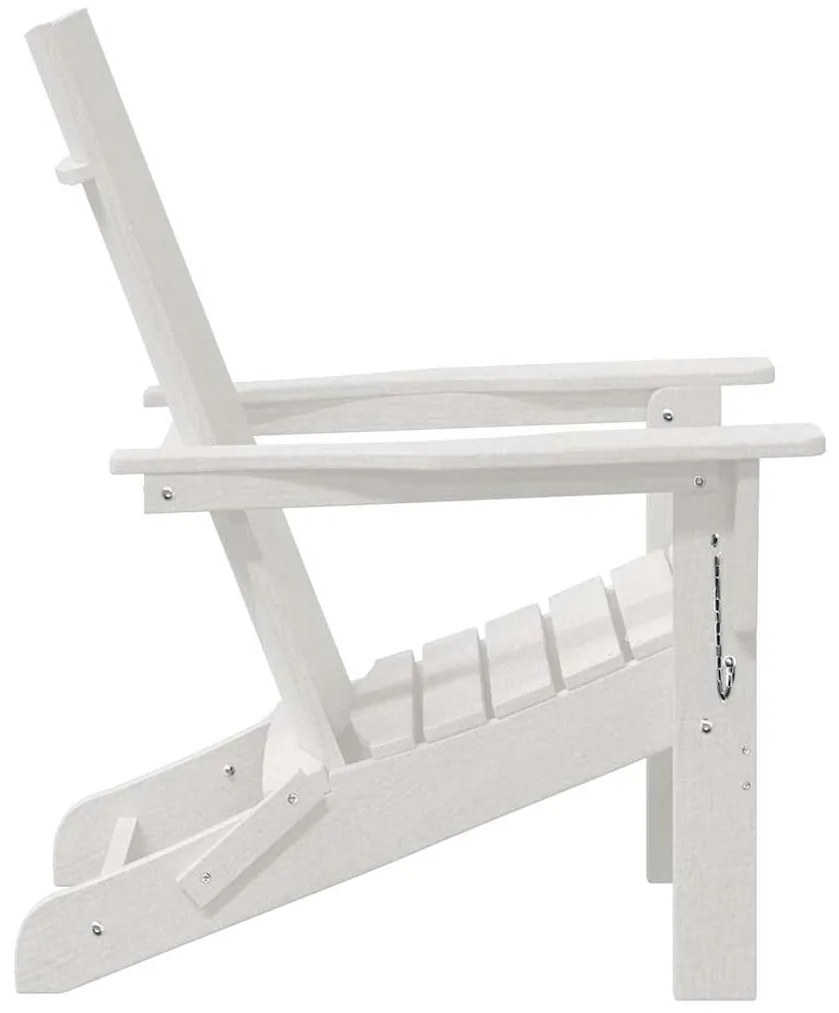 vidaXL Αναδιπλούμενη καρέκλα Adirondack Λευκή 74.5x80.5x90 εκ HDPE
